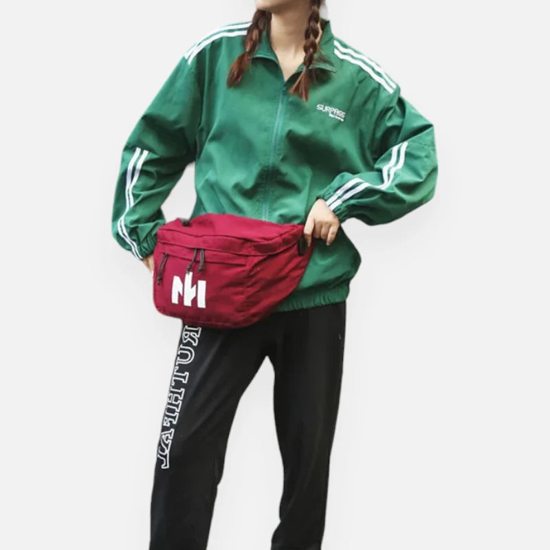 Sac banane XL tendance en tissu Marguerite