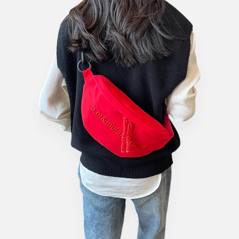 Grand sac banane tendance à bandoulière Pauline