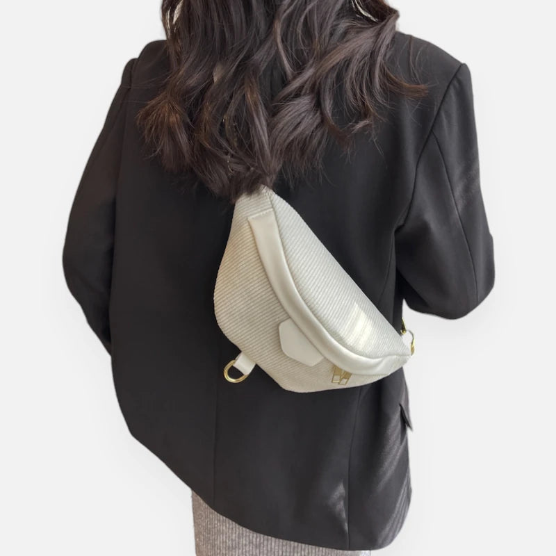 Sac banane velours à bandoulière Castille