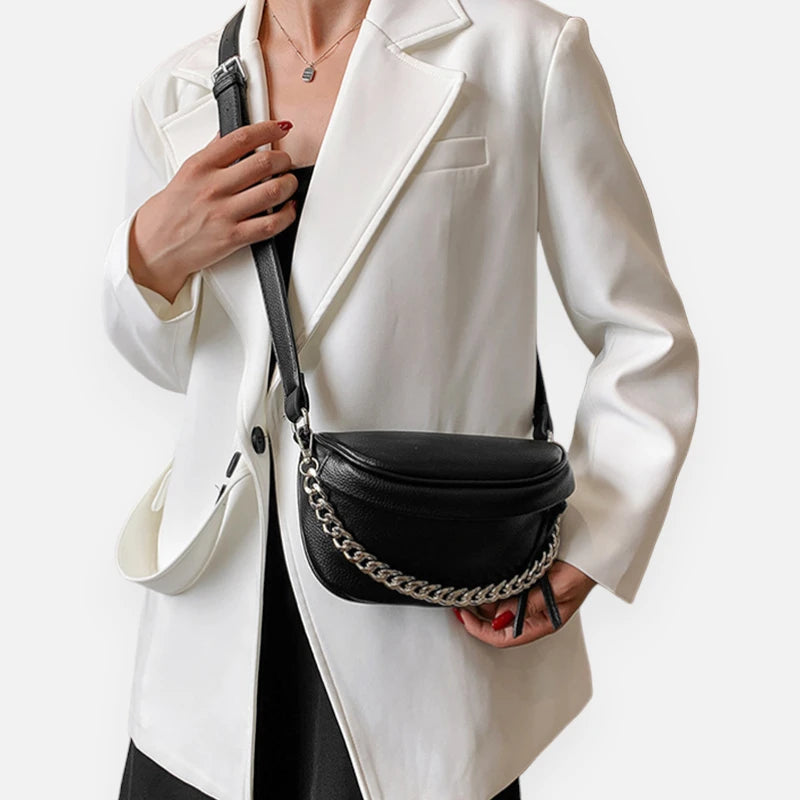 Sac banane métallisé à bandoulière Nadège