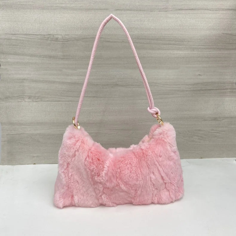 Sac à main bandoulière en fourrure pour femme Madeleine