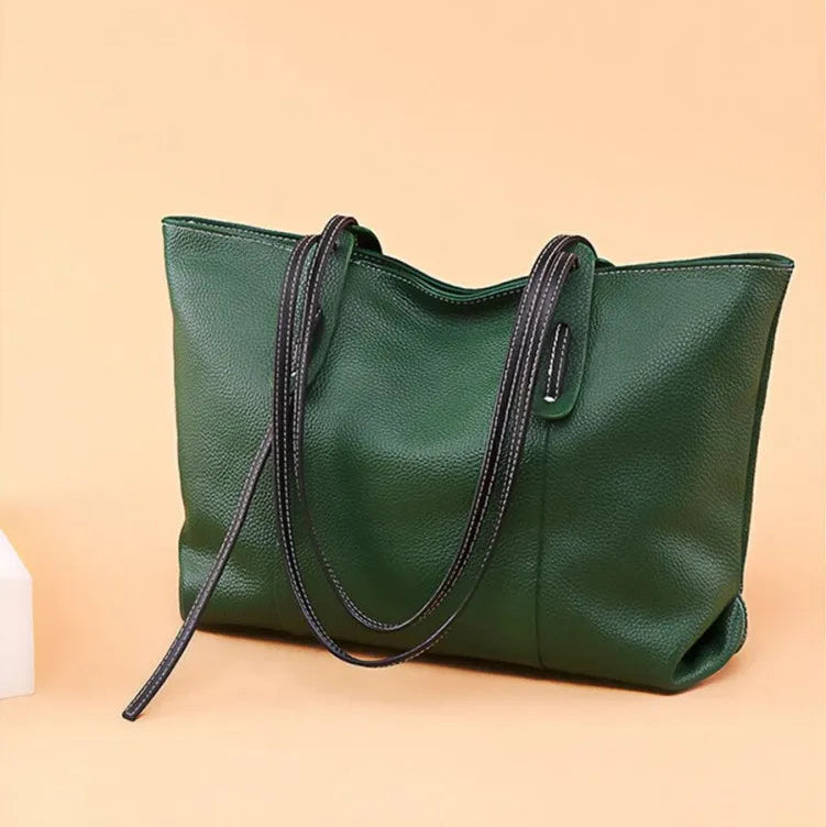 Grand sac à main cabas grainé Clara