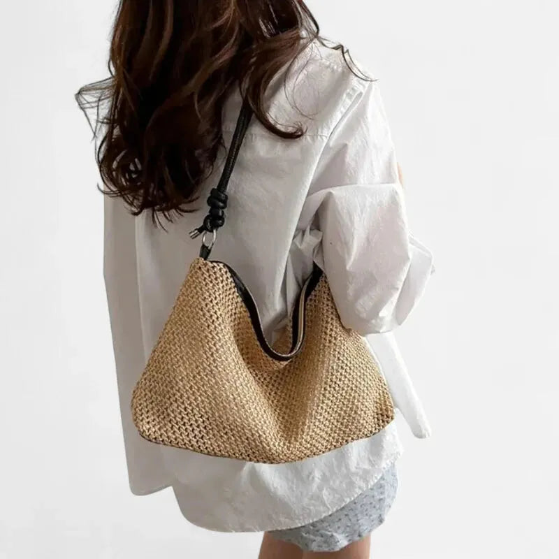 Sac à main hobo en paille Maya