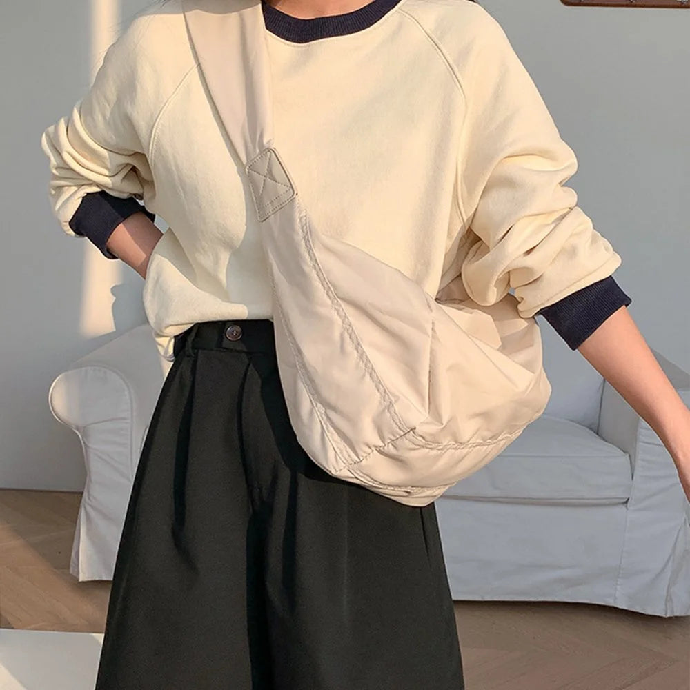 Sac à main banane XL en coton synthétique tendance Giorgia