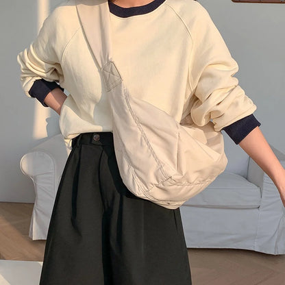 Sac à main banane XL en coton synthétique tendance Giorgia