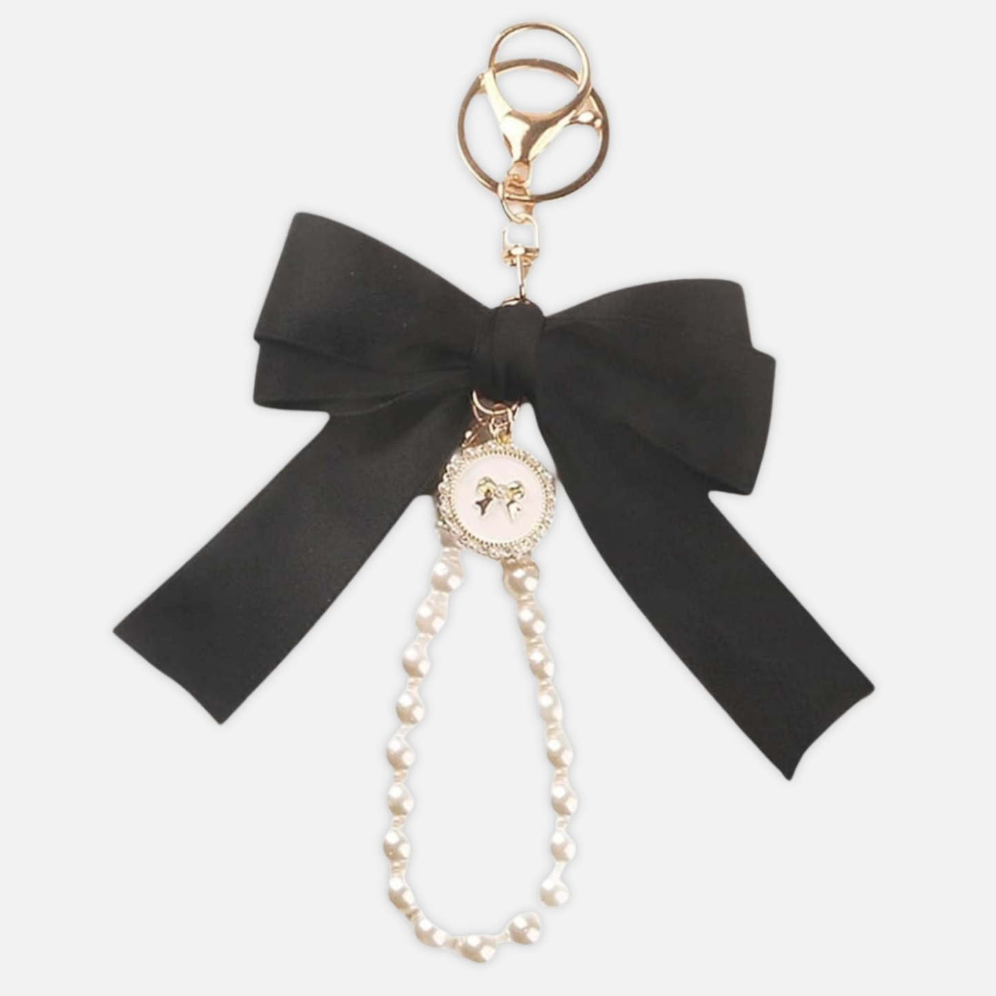 Charm Nœud et Perles Élégance – Accessoire de sac