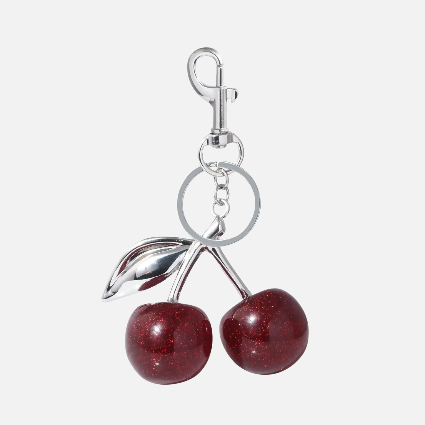 Charm Cerise Élégance – Accessoire de sac