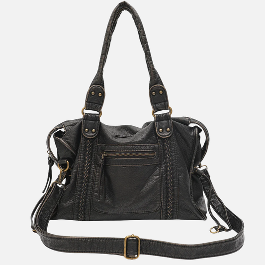 Grand sac à main bandoulière de cours vintage Lior