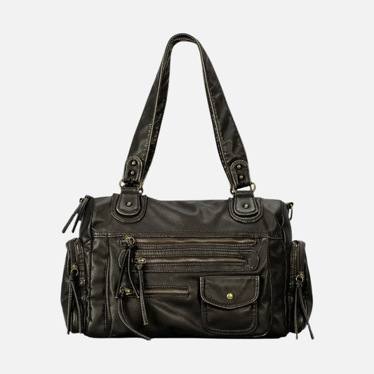 Grand sac à main bandoulière vintage de cours multipoches Inaya