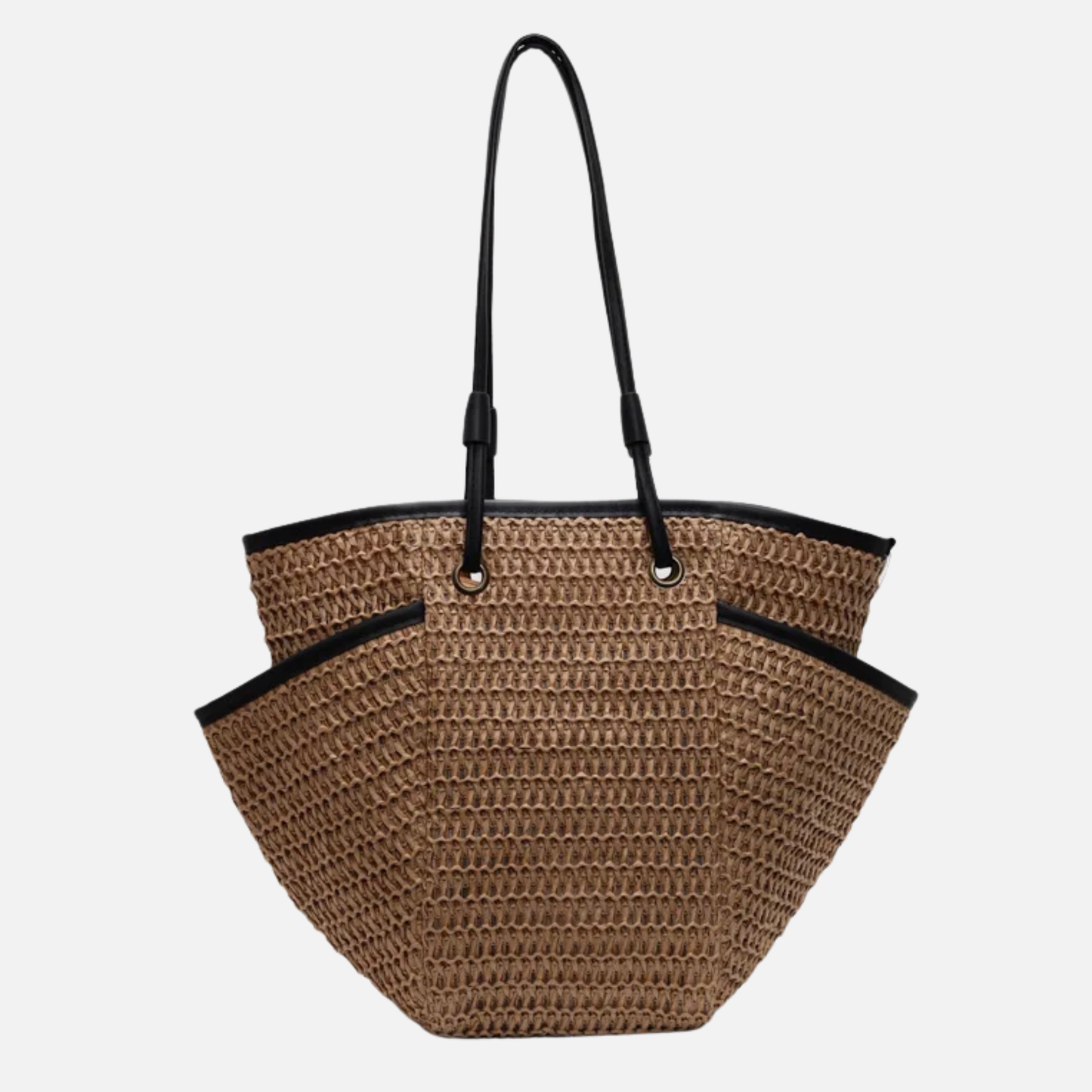 Grand sac à main cabas en paille Lina