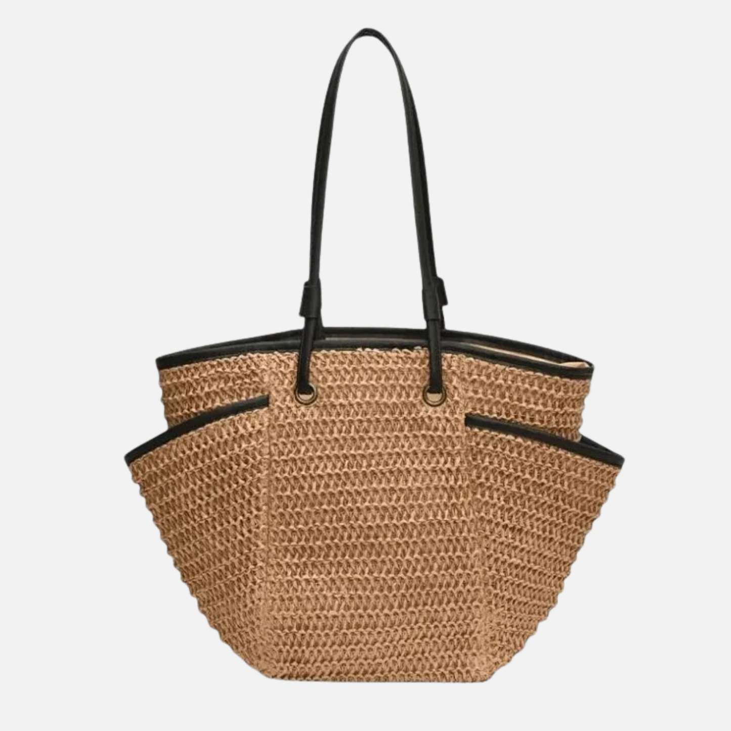 Grand sac à main cabas en paille Lina