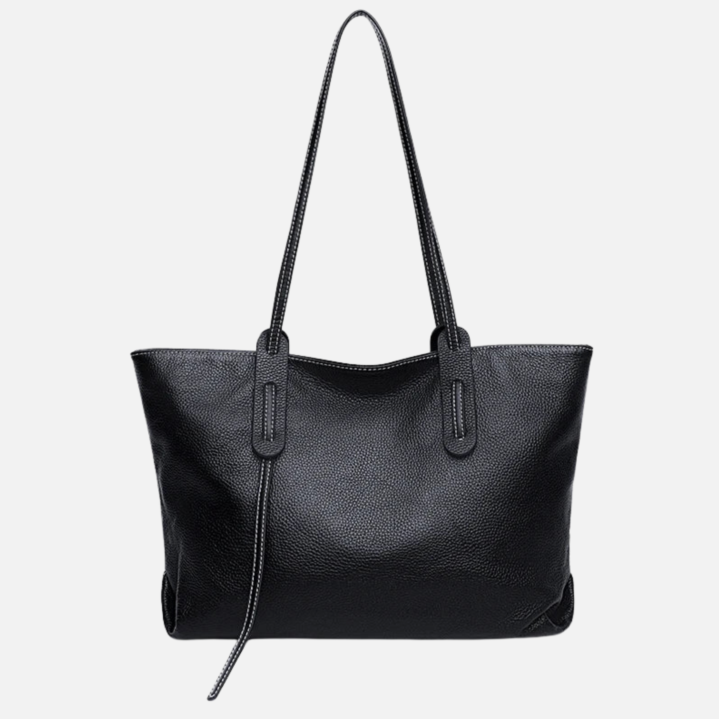 Grand sac à main cabas grainé Juliette