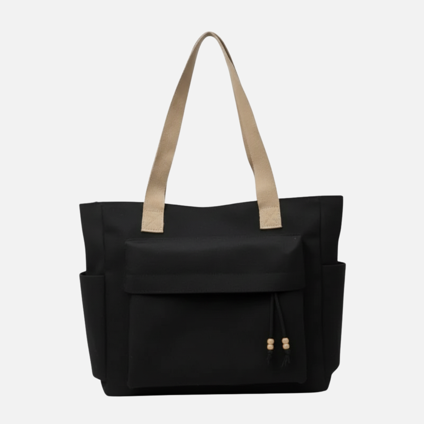 Grand sac à main cabas multipoches en toile Célestine