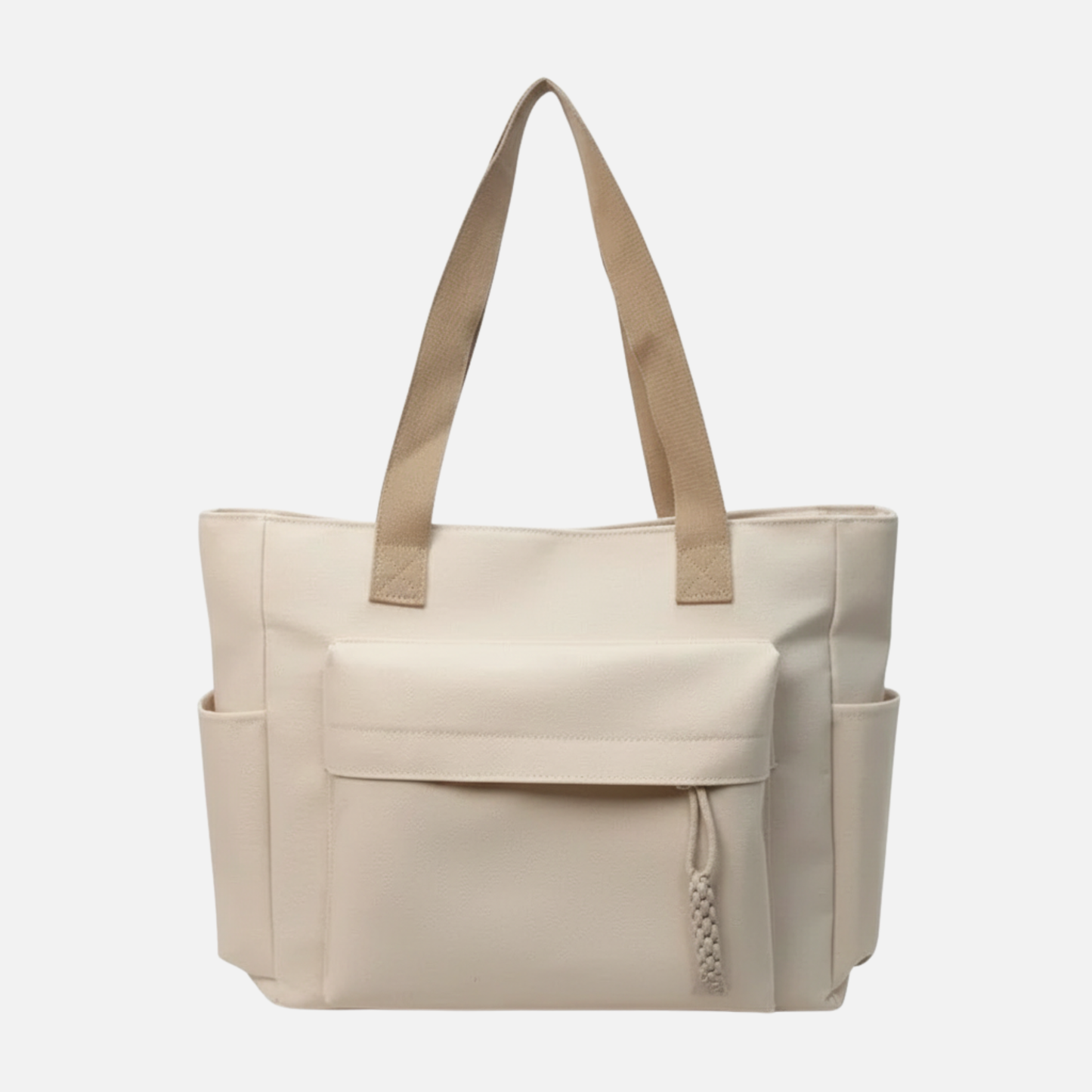 Grand sac à main cabas multipoches en toile Célestine