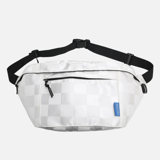 Grand sac banane à damier tendance Alixia