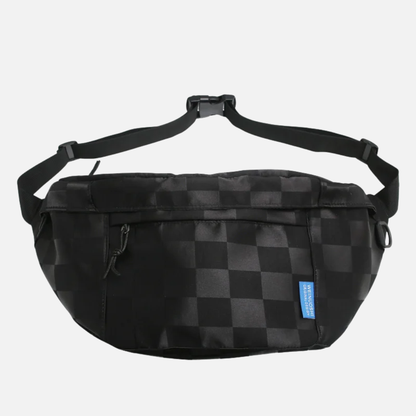 Grand sac banane à damier tendance Alixia