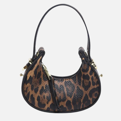 Petit sac à main bandoulière léopard au style Y2K et tendance Thaïs