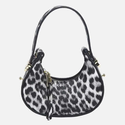 Petit sac à main bandoulière léopard au style Y2K et tendance Thaïs