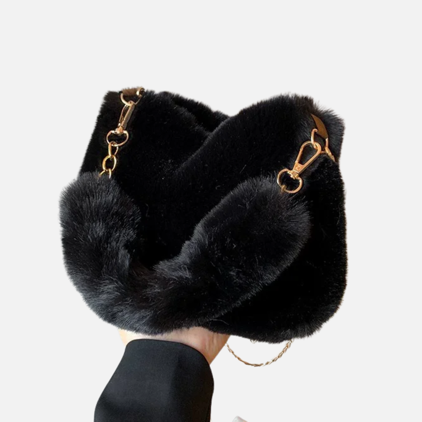 Petit sac à main bandoulière en fourrure douce et Aliénor