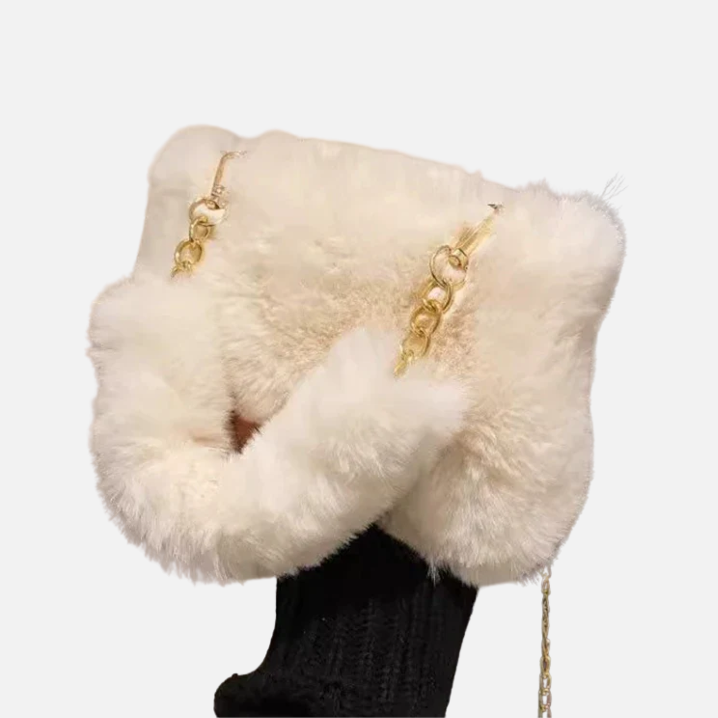 Petit sac à main bandoulière en fourrure douce et Aliénor