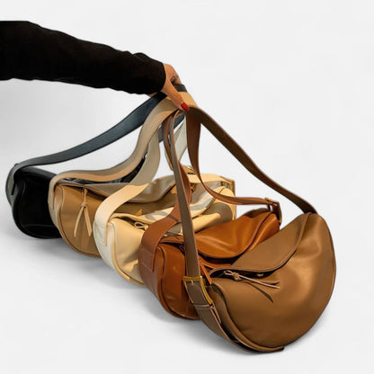 Grand sac à main banane demi-lune Hélène