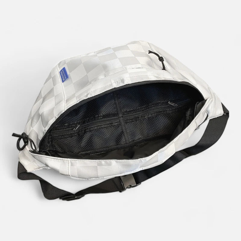 Grand sac banane à damier tendance Héloïse