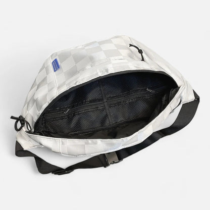 Grand sac banane à damier tendance Héloïse