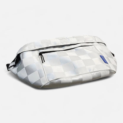 Grand sac banane à damier tendance Héloïse