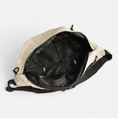 Sac banane XL en tissu à damier Jacqueline