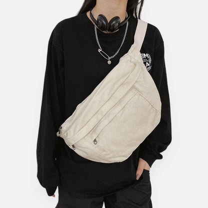 Sac banane XL tendance en tissu Nadine