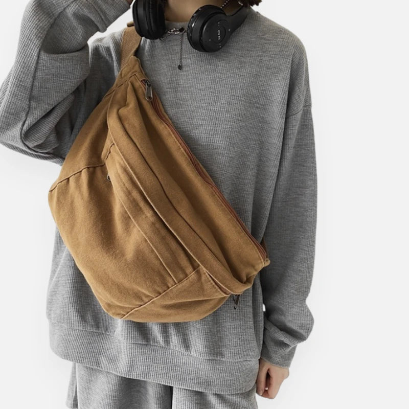 Sac banane XL tendance en tissu Nadine