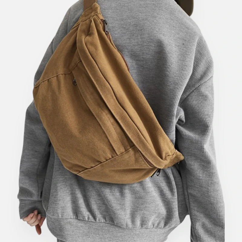 Sac banane XL tendance en tissu Nadine