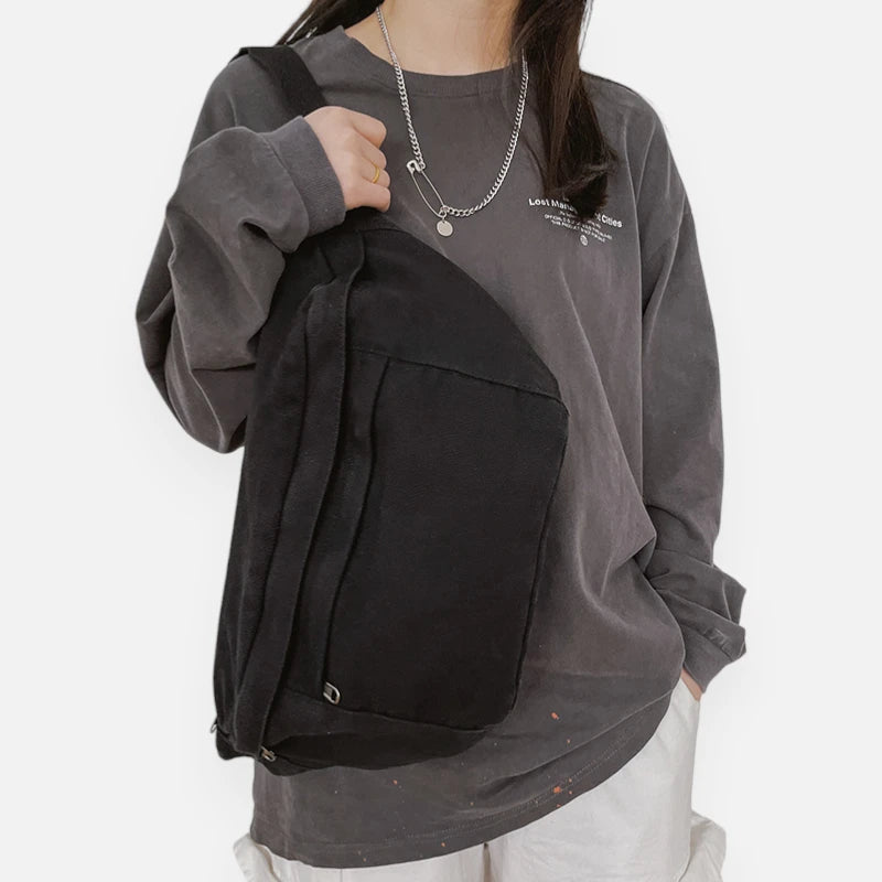 Sac banane XL tendance en tissu Nadine