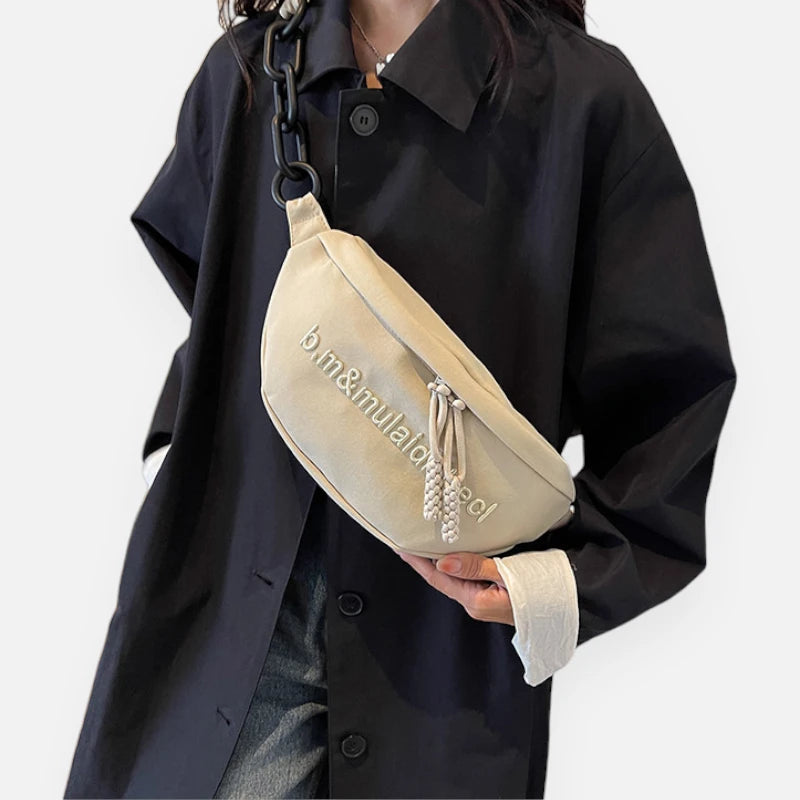 Grand sac banane tendance à bandoulière Pauline