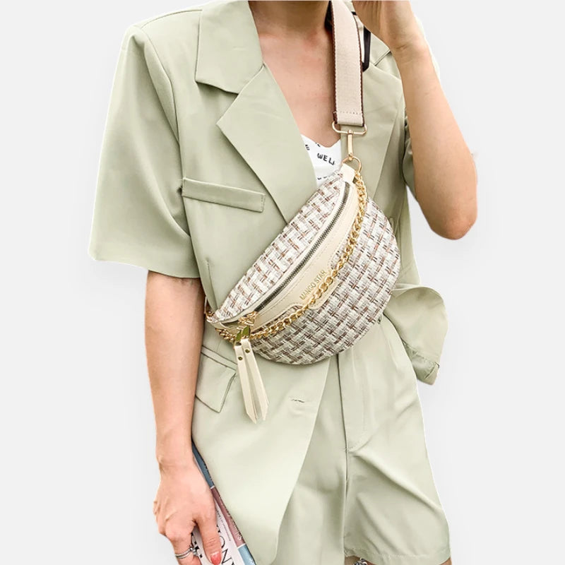 Sac banane bandoulière avec chaîne dorée Germaine