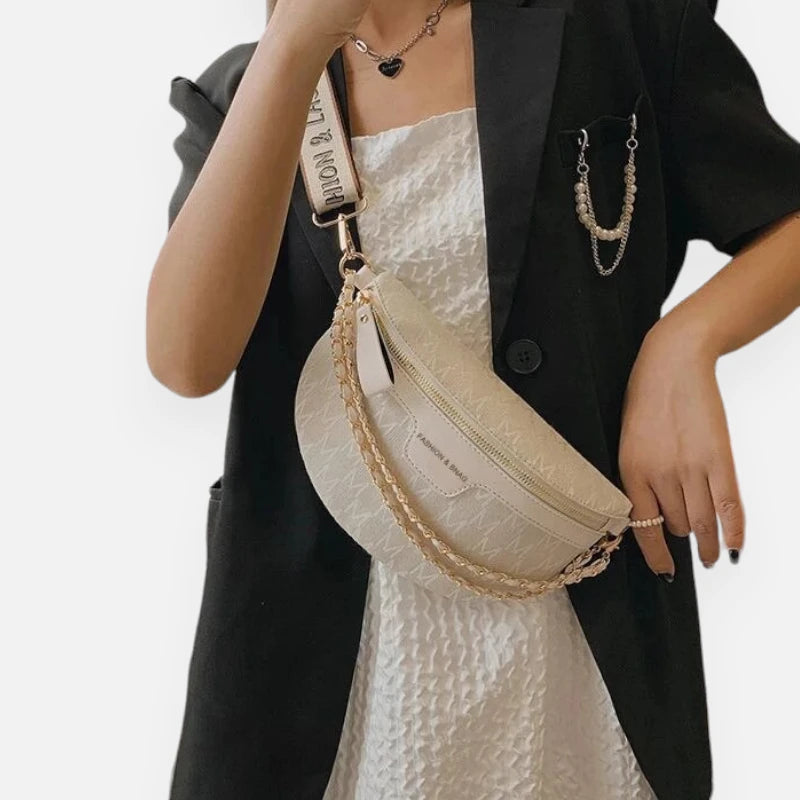 Sac banane en tissu chic à bandoulière Daphne