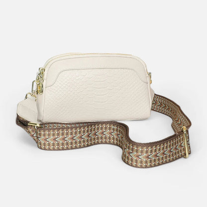 Sac banane chic imitation croco à bandoulière Madeleine