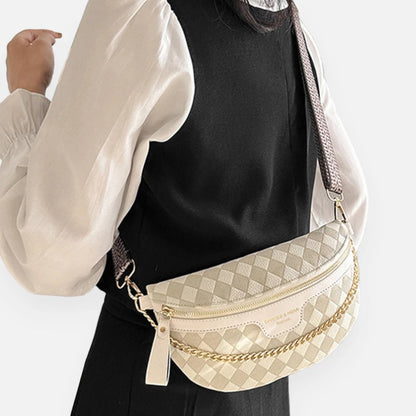 Sac banane bandoulière avec chaîne doré Paulette