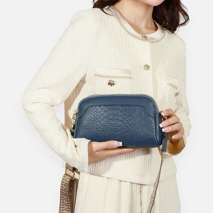 Sac banane chic imitation croco à bandoulière Madeleine