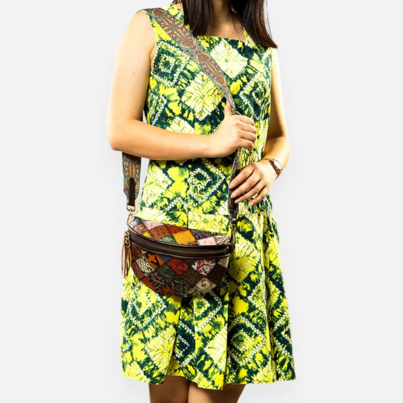 Sac banane vintage à bandoulière Béatrice