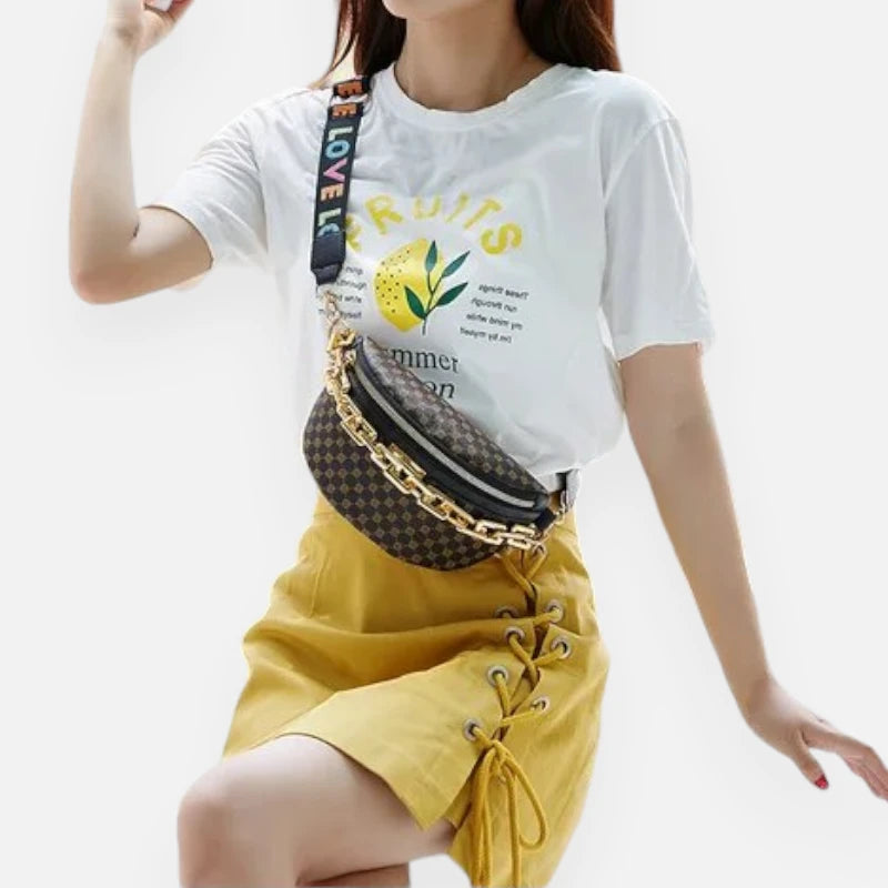 Sac banane bandoulière avec chaîne dorée Bernadette