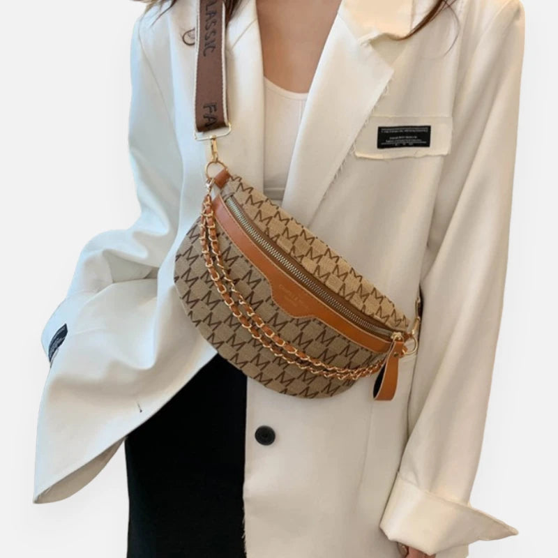 Sac banane en tissu chic à bandoulière Daphne