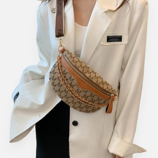 Sac banane en tissu à bandoulière Berthe