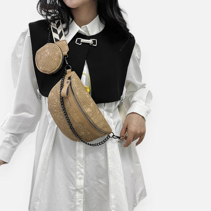 Sac banane à motif floral avec bandoulière et porte-monnaie Marguerite