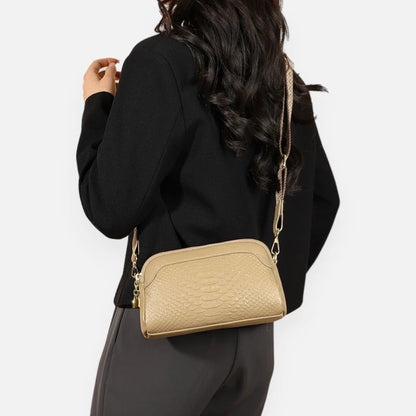 Sac banane chic imitation croco à bandoulière Madeleine