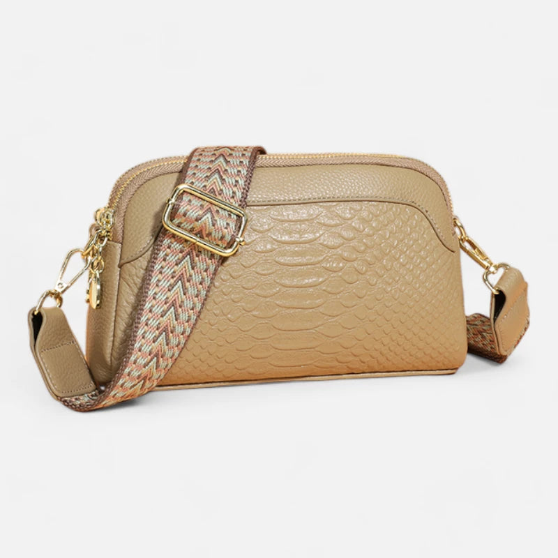 Sac banane chic imitation croco à bandoulière Madeleine