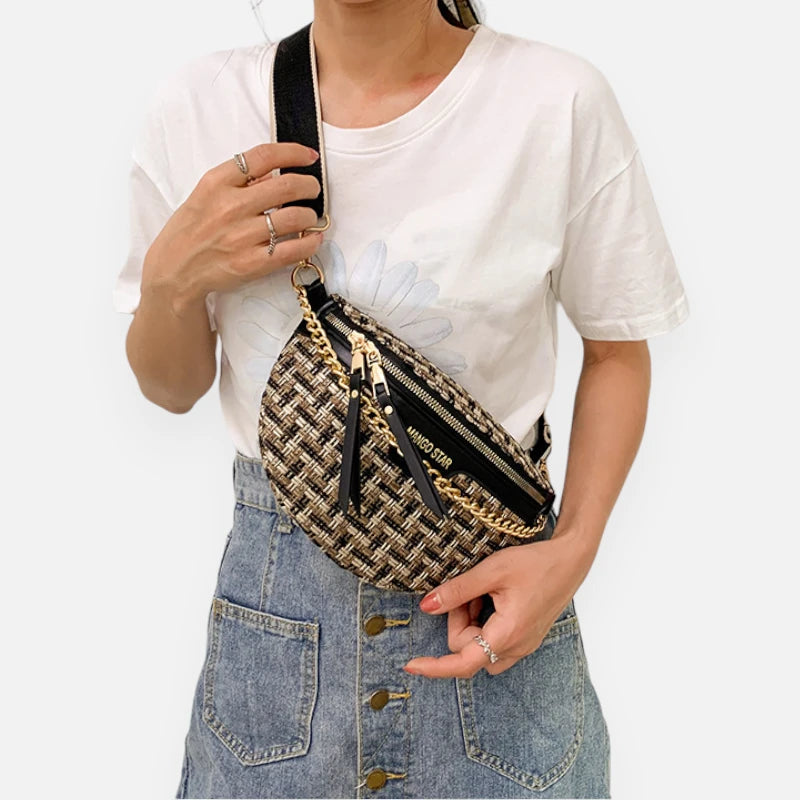 Sac banane bandoulière avec chaîne dorée Germaine