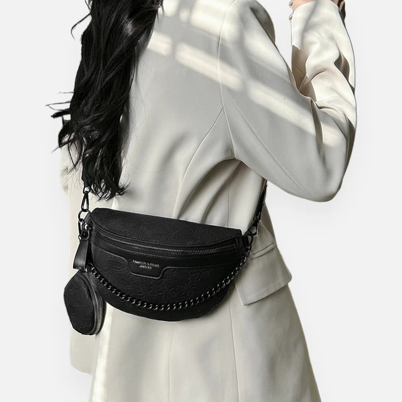 Sac banane à motif floral avec bandoulière et porte-monnaie Marguerite