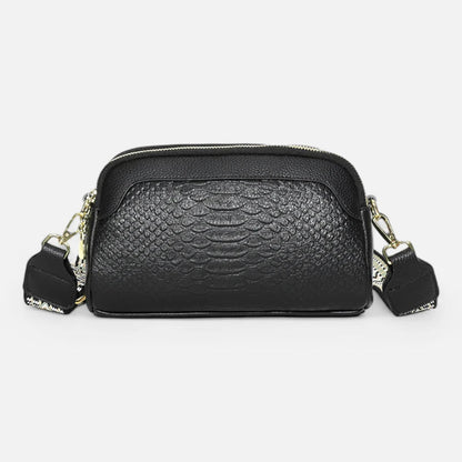 Sac banane chic imitation croco à bandoulière Madeleine