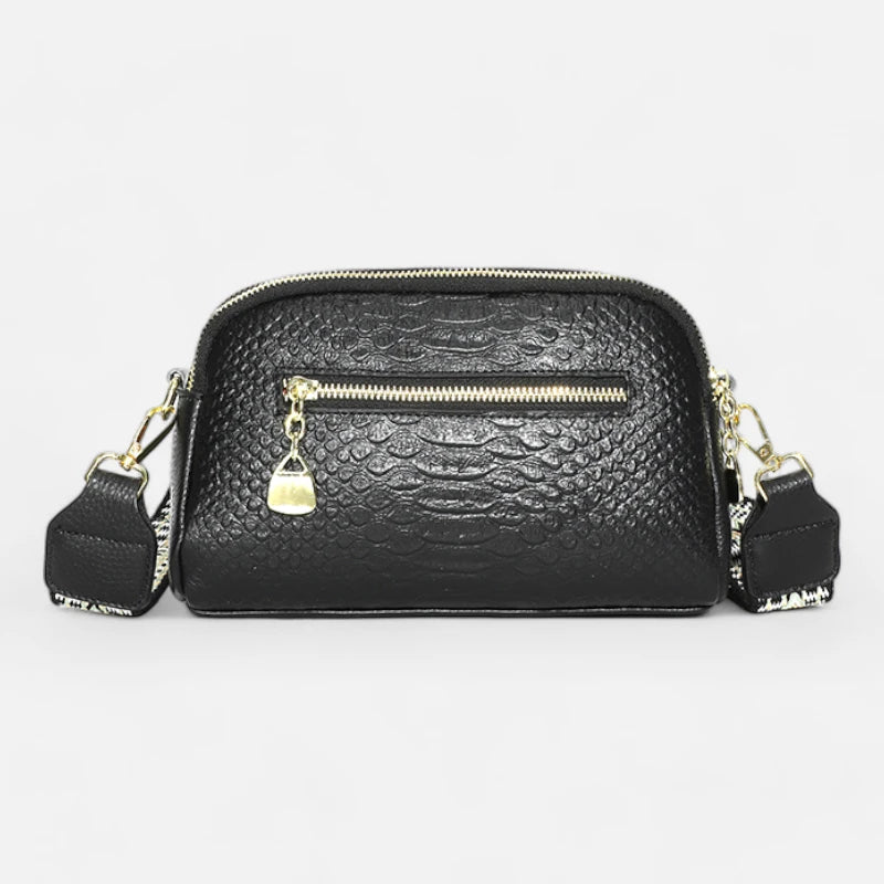 Sac banane chic imitation croco à bandoulière Madeleine